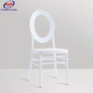 White Chiavari Chairs Wedding Aluminum Outdoor Wedding Chairs with Round Back