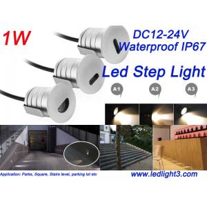 Mini 1W Led Inground Lighting Step light IP67Waterproof DC12-24V Led lamp three ways of lighting outlet Wall lamp