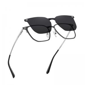 Polarized Magnetic Clip On Sunglasses Reading Glasses Unisex Metal Frame