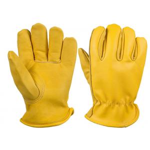 Cow Upper Yellow Leather Driving Gloves Industry Hand Protection Gloves