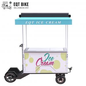 China Disc Brake Ice Cream Bicycle Cart 18KM/H Ice Cream Vending Tricycle supplier