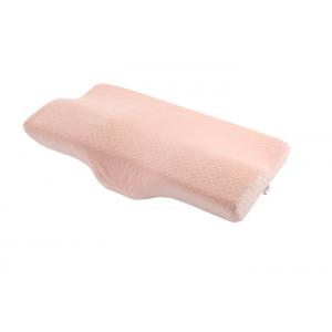 Butterfly Slow Rebound Memory Foam Pillow Contour Neck Support In Pink Color