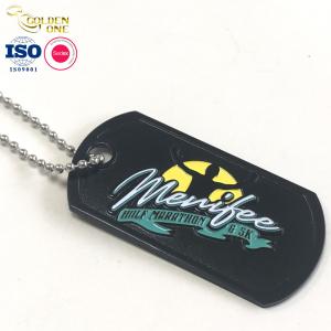 Black Nickel Plated Pendant Dog Tag Soft Enamel Metal Engraved For Pets