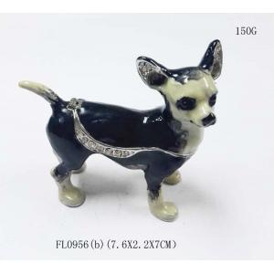 China Custom metal dog shaped vintage jewelry box for promotional gift supplier
