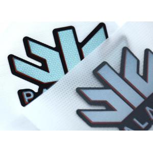 China Luminous Rubber Garment Patches 3D Silicone Heat Transfer Label For Ski Suit supplier