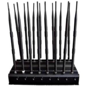 China OEM 16 Bands Signal Blocker Cell Phone WIFI GPS VHF UHF Remote Control Signal Jammer wholesale