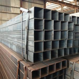 Hollow Section ERW Carbon Black Steel Pipe Metal Q235 Square Tube 6M - 12M Length