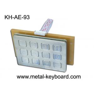 Industrial Metal 12 Keys Metal Numeric Keypad , Door Entry Keypad Anti - vandal