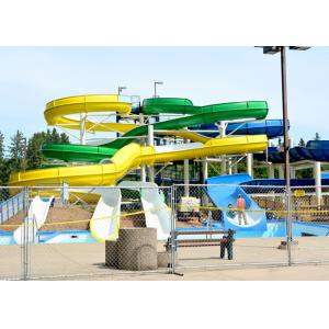 Amusement Park Spiral Water Slide 1.4 M Each Lane Raft Slide Glass Fiber Material