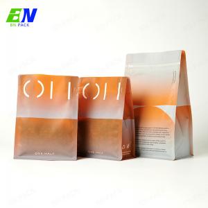 China Custom Logo Flat Bottom Coffee Packaging Bag Self-Sealing Coffee Pouch With Air Valve supplier