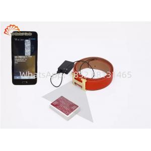 Brown Poker Cheating Device Strong Stability 105cm Camera Belt Leather