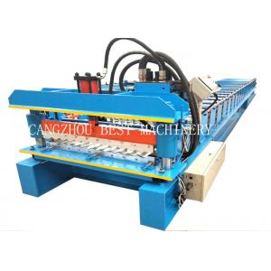 China Galvanized Corrugated Roofing Sheet Roll Forming Machine 380v 3kw Power supplier