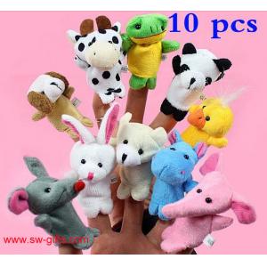 China Cartoon Biological Animal Finger Puppet Plush Toys Child Baby Favor Dolls Christmas Gifts supplier
