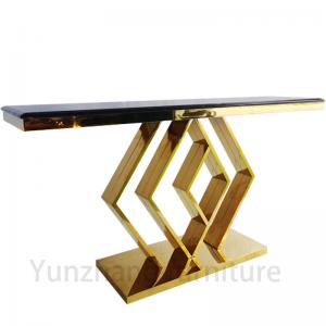 Luxury Console Table design Living Room Set Gold Base