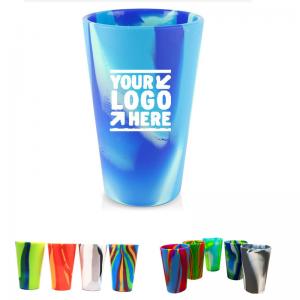 China Custom Logo 16OZ Silicone Pint Glass Beer Mug Wine Cup supplier