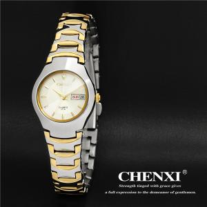 China Ebay Watch Supplier China Cheap Watch Wholesale CHENXI Gold Stainless Steel Quartz Watches supplier