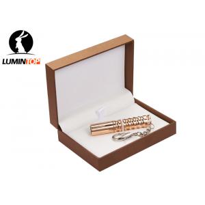 China Waterproof Lumintop Worm Brass Flashlight AAA Battery Powered Rose Gold Color supplier