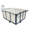 K700Kg Rotomolding Poly Box Truck , Flat Sided Bulk Heavy Duty Laundry Cart On