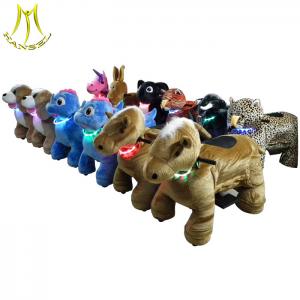 China Hansel wholesale animal designs coin operated plush animal riding carts factory supplier