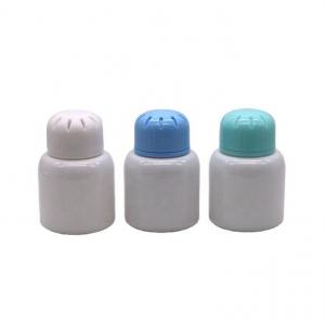 China 3OZ/90ml PET White Plastic Perfume Bottles with Screw Cap and Heat Seal Solid Fragrance Bottle supplier