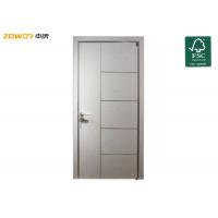 China Single Swing Curved Hinged Plywood Plain Wooden Door on sale