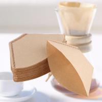 China V60 Cone Coffee Filters Natural Drip Coffee Filter Disposable Paper Portable Coffee Filters on sale