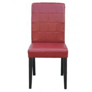 China Beech wood red leather/pu upholstery leisure chair/wooden dining chair/desk chair wholesale
