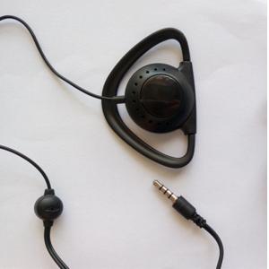 Single-side earphone with Mic and 4-pole plug ear hook headphone for tour guide system