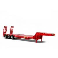 China CIMC  Heavy Duty Low Bed Semi Trailer Truck FUWA 3 Axle Equipment Transport on sale