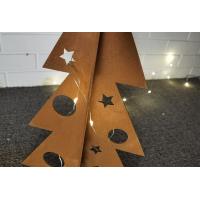 China Laser Cut Christmas Decoration Craft Metal Christmas Tree Decor Garden Ornaments on sale