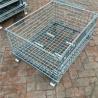 China Contenedores de malla de alambre industrial personalizados apilables acero galvanizado plegable malla de alambre paleta de jaula wholesale
