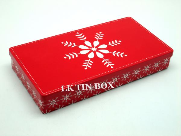 Custom Rectangle Box Straight Corner With Printing And Embossing , Gift Tin Box