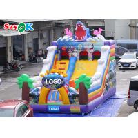 China Commercial Inflatable Slide Cartoon Pvc Inflatable Bouncer Slide Children Bounce Castle Fun Slide Obstacle Course on sale