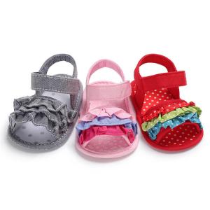 Wish hot soft-sole Lace flower 0-18 months baby Newborn shoes toddler sandals
