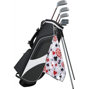 China Highly Absorbent SGS Golf Microfiber Towel With Hanging Loop Included supplier