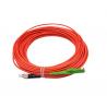 E2000 TO FC UPC Polishing Multimode OM3 Fiber Patch Cord Orange Customized