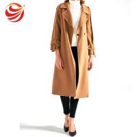 China Slim Fit Women's Casual Winter Coats , Camel Wool Jacket For Ladies on sale