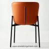 Finish Fabric Side 50cm 53cm 78cm Leather And Steel Dining Chairs