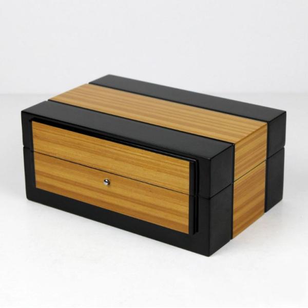 China Eco Friendly Solid Wood Watch Box High Gloss Finish For Storage wholesale
