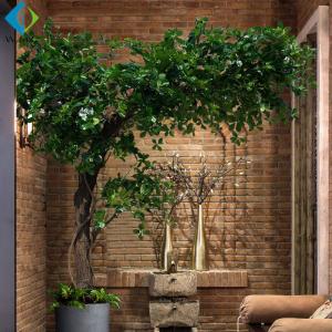 House Decorating Artificial Tree Plant With Wood Trunk Customized Design