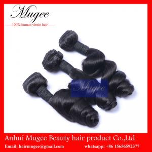 China virgin human hair malaysian type beautiful wavy hair,loose wave hair weaving with soft and clean supplier