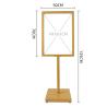 China Customizable Metal Floor Sign Stands Double Face Poster Display Stand 50 X 70cm Matt Black wholesale