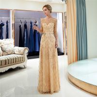 Gold Color Adults Ladies Evening Dresses , Breathe Freely Womens Evening Gowns