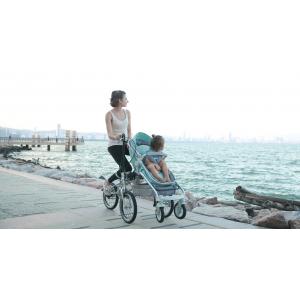 Parent Child Small Wheel Folding Bike , Lightweight Family 3 Wheel Folding Bike