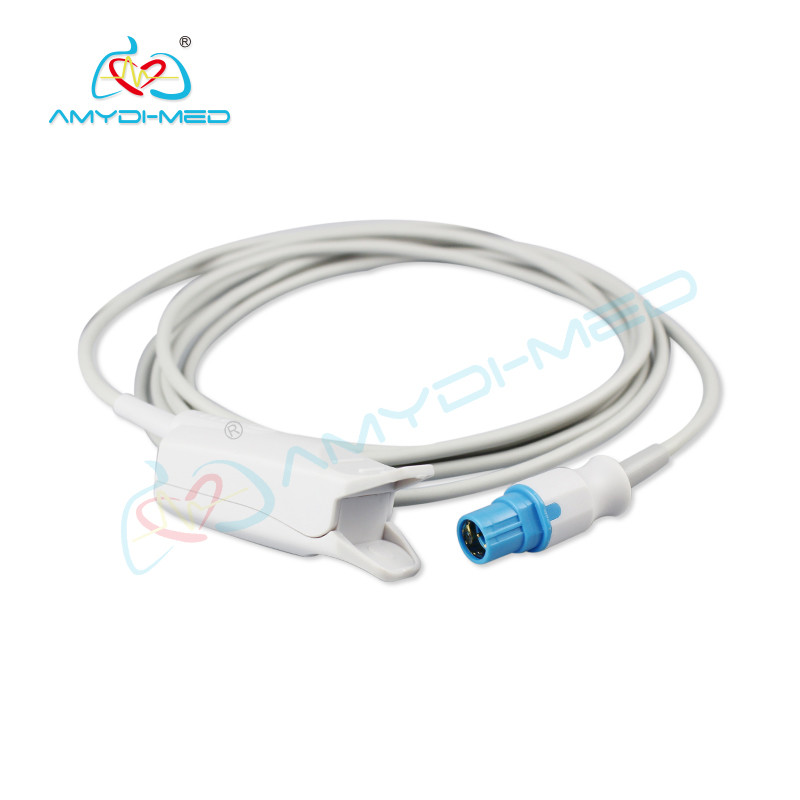 China Sensor adulto de Drager Spo2 do grampo do dedo, conector de Pin do sensor 7 do oxigênio do dedo supplier
