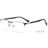 China 17mm Bridge Man Half Rim Metal Optical Frame Square Spectacle Eyewear wholesale