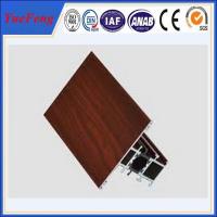 China Hot! aluminium window manufacturer, wood color aluminum profile for sliding window on sale