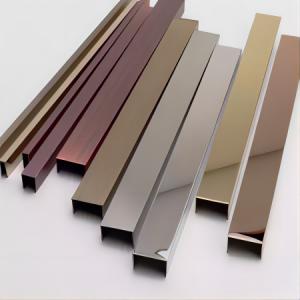 Interior Decoration 6mm Aluminium U Channel Black Gold U Profile