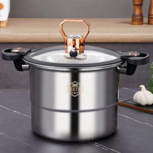 China Custom Logo 5L Double Layer Pressure Cooker Stainless Steel  With Handle supplier
