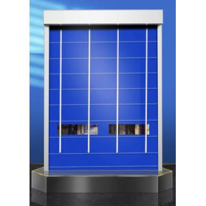 China Security High Speed PVC Fabric Roll Up Doors with Infrared Sensor Automatic Folding Plastic supplier